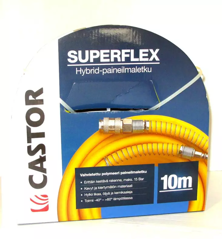 paineilmaletku castor flex 10m - Paineilmaletkut ja -liittimet - 6438168087764 - 1