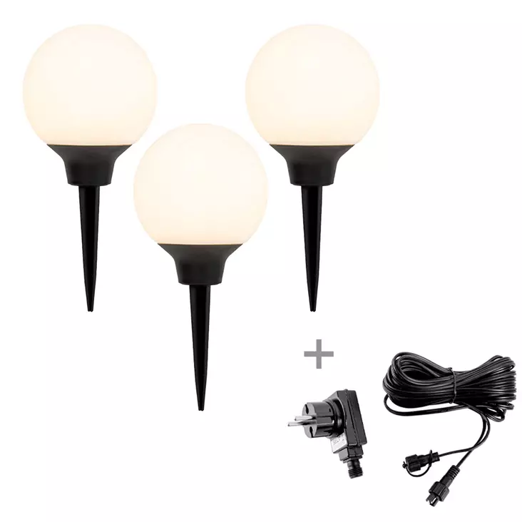 Pallovalaisinsetti Airam Lucio Ball 3kpl - Ulkovalaisimet - 6435200304094 - 1