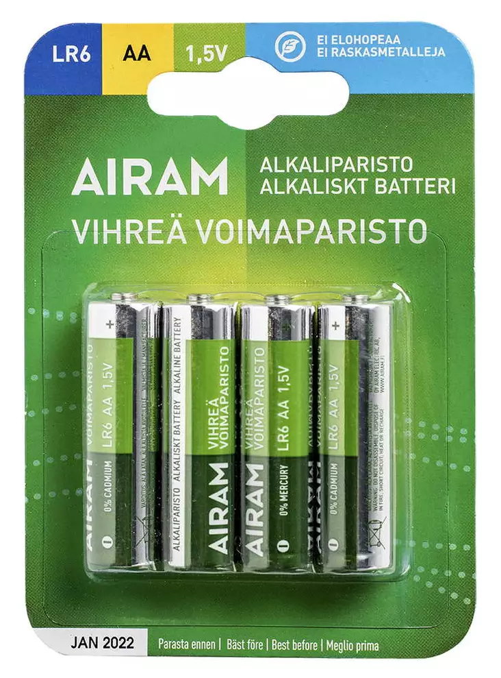 PARISTO LR6/AA 4KPL/PKT VIHREÄ VOIMA - Sormiparistot - 6435200194664 - 1