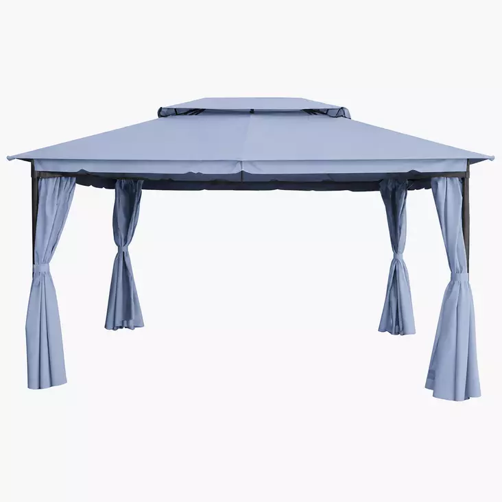 Paviljonki Garda 4 x 3 m harmaa - Paviljongit - 6438168119984 - 2