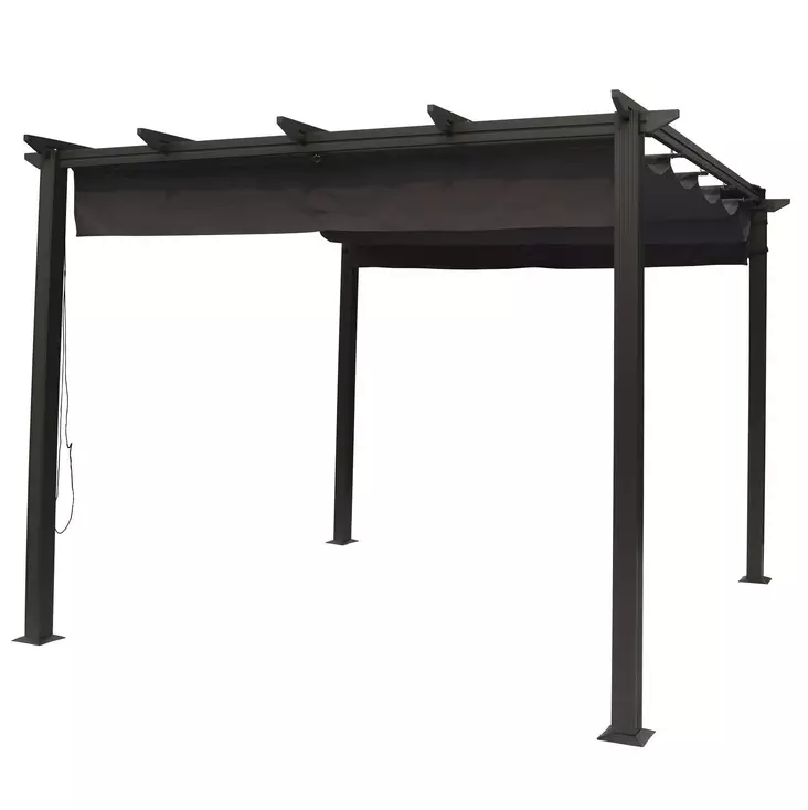 Pergola 3x3m harmaa - Pergolat - 6438168102894 - 1