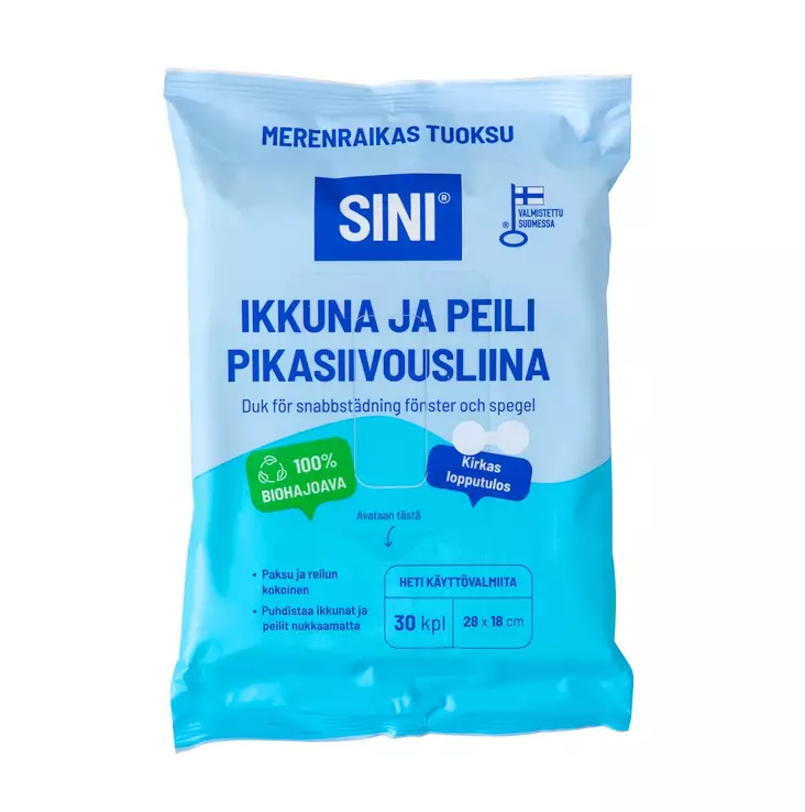 pikasiivousliina ikkunaliina puhdistusliina sini - Ikkunankuivaimet ja -pesimet - 6423800037634 - 1