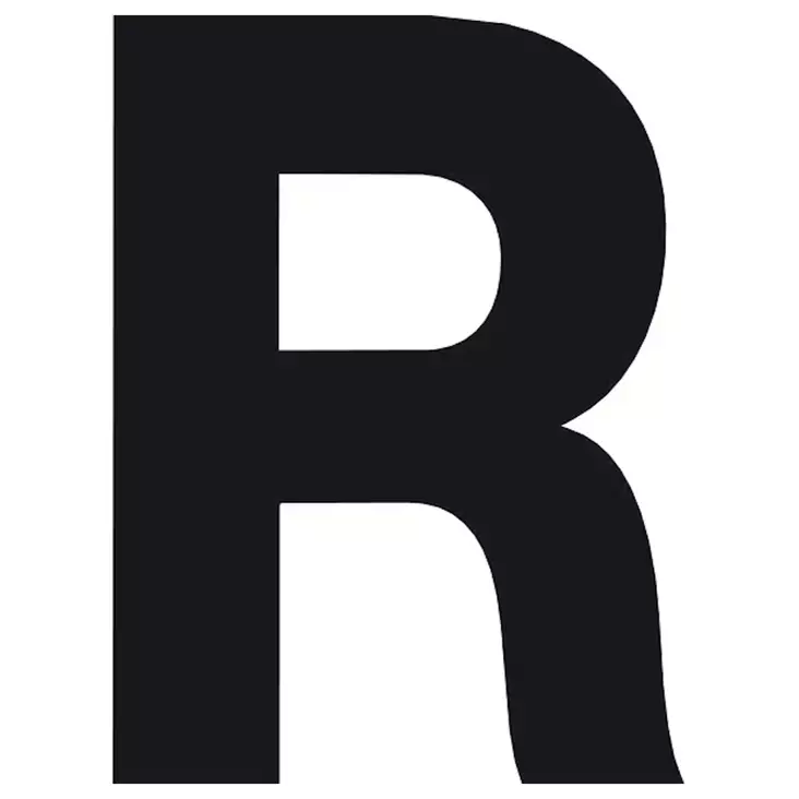 Pisla kirjaintarra r musta 8cm - Talonumerot ja -kirjaimet - 6414676008774 - 1