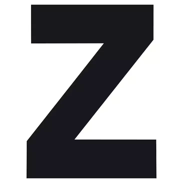 Pisla kirjaintarra z musta 8cm - Talonumerot ja -kirjaimet - 6414676008804 - 1