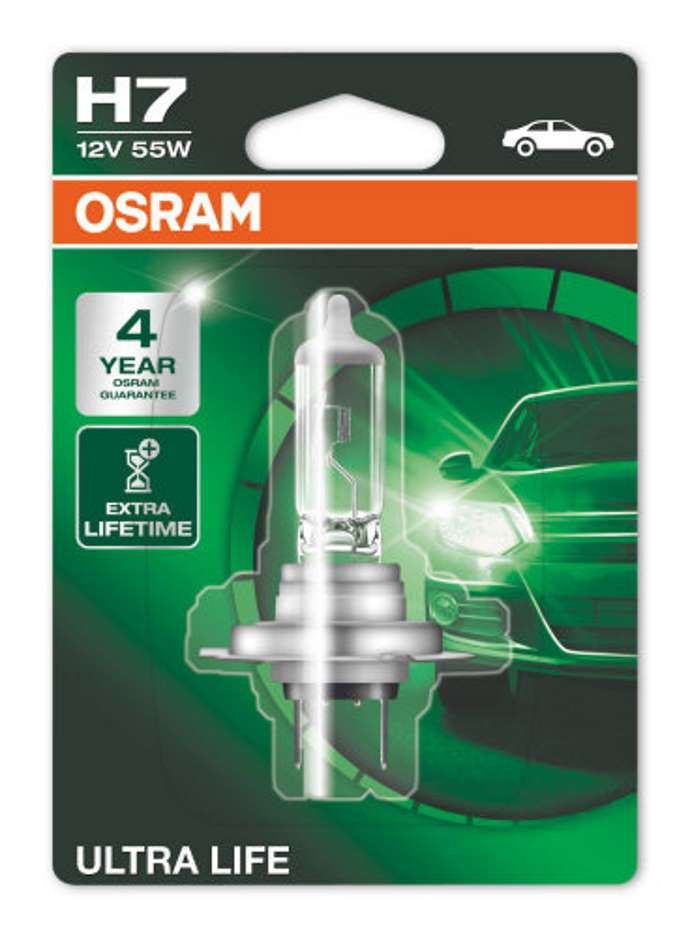 POLTTIMO OSRAM H7 ULTRA LIFE 12V 55W - Polttimot ja polttimotarvikkeet - 4052899436534 - 1