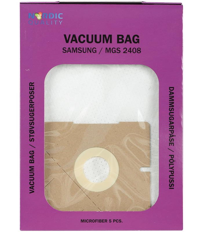 Pölynimuripussit, 5 kpl MGS 2408 Nordic Quality Vacuum - Pölypussit ja suodattimet - 5706470075894 - 1