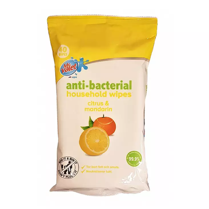 Puhdistusliinat 40kpl sitruuna-mandariin - Desifiointiaineet - 8690510115954 - 1