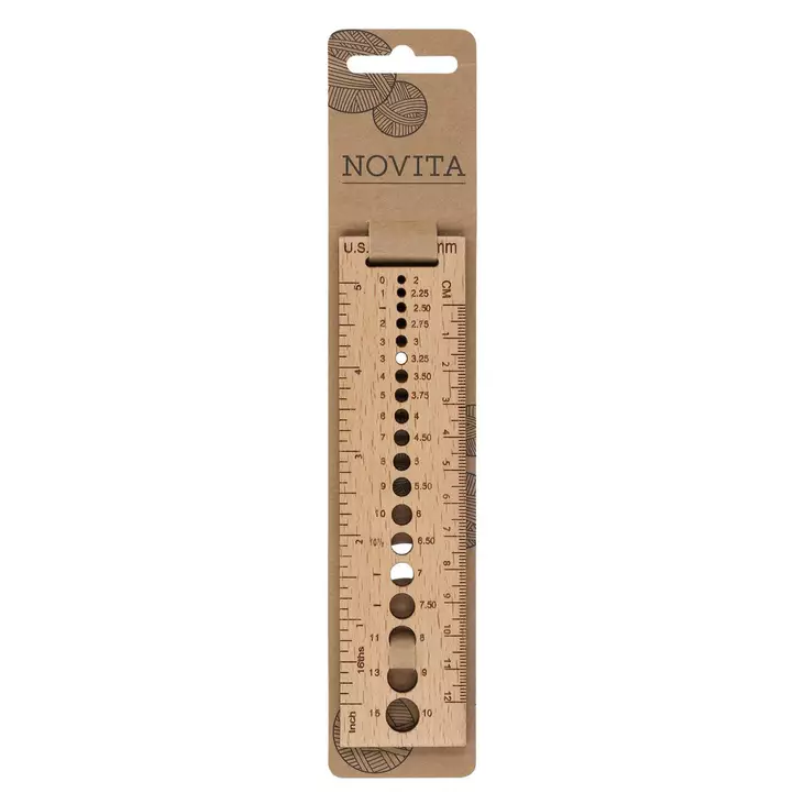 Novita puikkomittari sukkapuikkojen mittaamiseen. - Muut neulontatarvikkeet - 6412618203614 - 1
