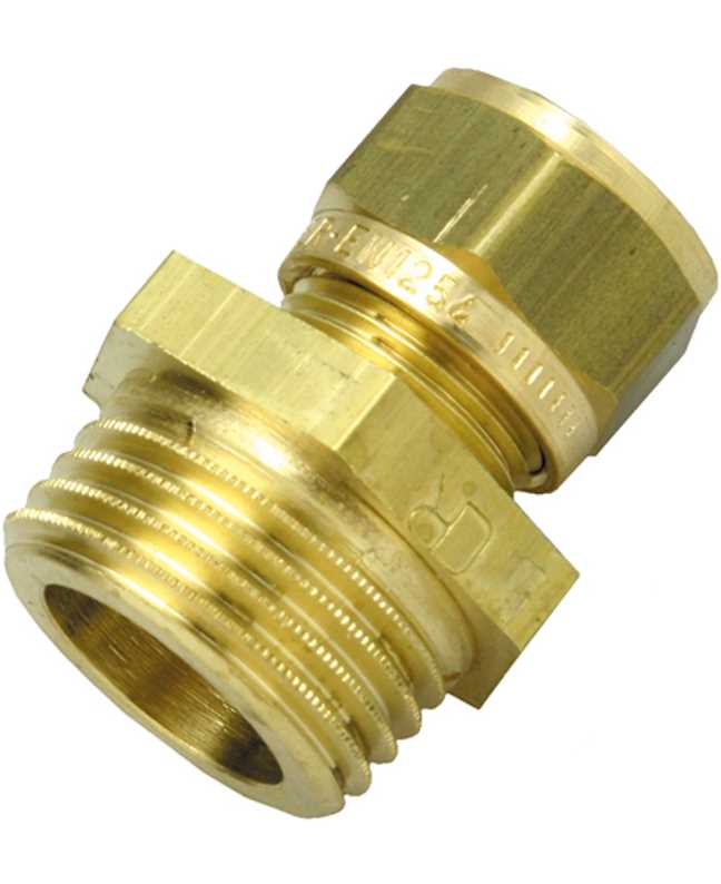 PUSERRUSLIITIN 10 X 1/2 UK OPAL MESSINKI - Käyttövesiliittimet ja tarvikkeet - 6413820150154 - 1