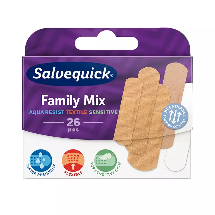 SALVEQUICK FAMILY MIX 26KPL - Laastarit ja ensiapu - 7310615966244 - 1