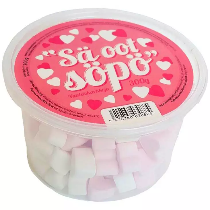 Sä oot söpö vaahtokarkit 300g/rasia - Makeiset ja naposteltavat - 5410768030884 - 1