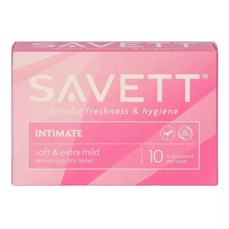 SAVETT KOSTEUSPYYHE INTIM 10KPL - Vauvan hoito - 7310613125254 - 1