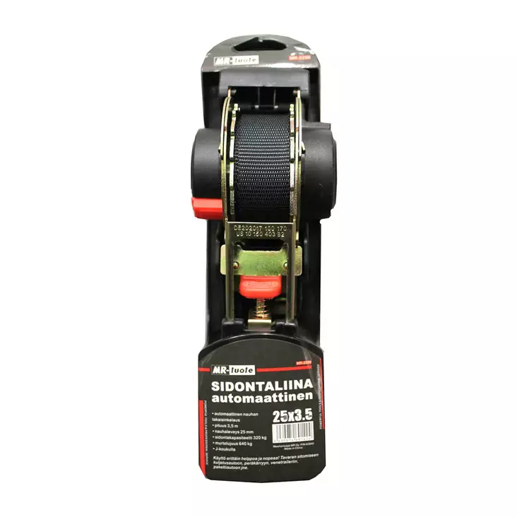 Kuormansidontaliina 25mmx3,5m automaatti - Kuormansidontaliinat - 6430074691424 - 1