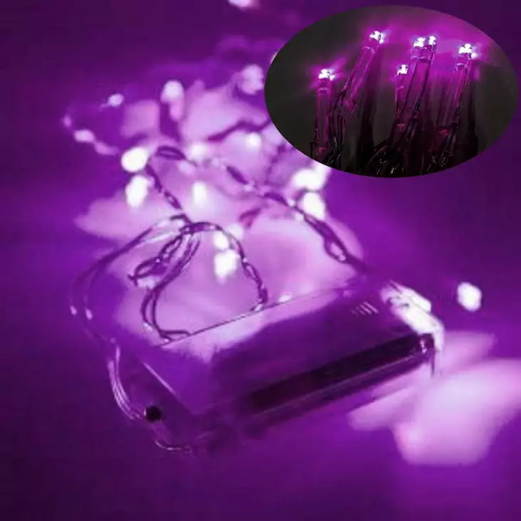 SISÄVALOSARJA 20xLED Lila paristokäyttöinen - Valosarjat paristokäyttöiset - 6438159117944 - 1