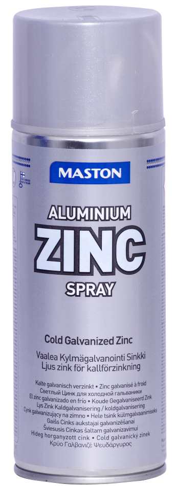 SPRAY SINKKI VAALEA / ALUMIINI 400ML MASTON - Spraymaalit - 6412494001724 - 1