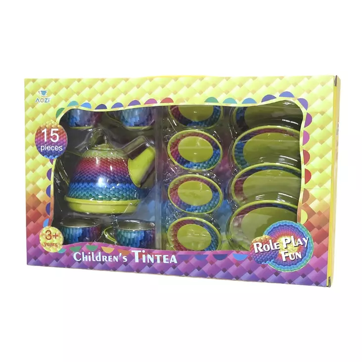 Teeastiasto peltinen aurinkoinen - Kotileikit - 6438484009624 - 1