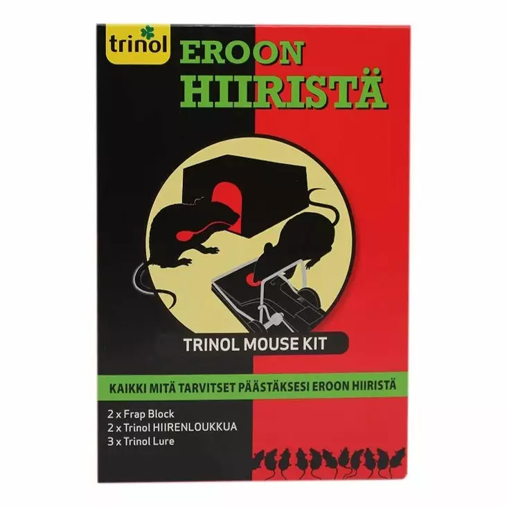 Trinol mousekit käyttövalmis pakkaus hiirien torjuntaan - Jyrsiöiden torjunta ja hiirenloukut - 5703071020124 - 1