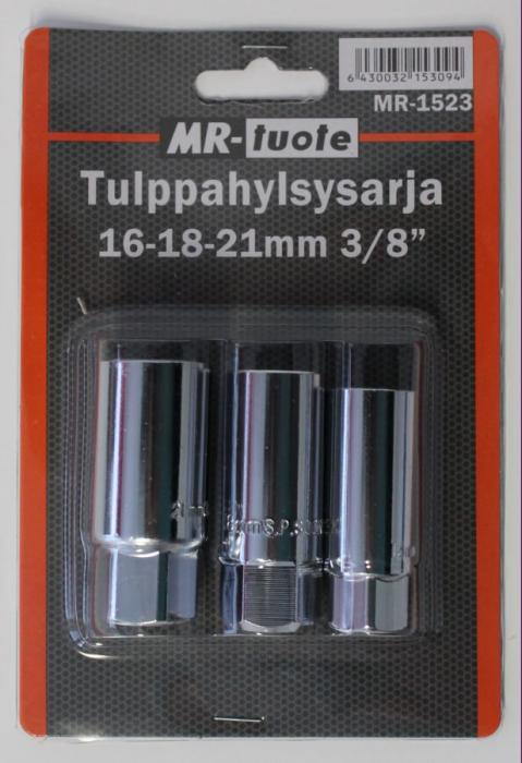 TULPPAHYLSYSARJA 16-18-21MM 37( 3-OS - Hylsysarjat ja työkalusarjat - 6430032153094 - 1