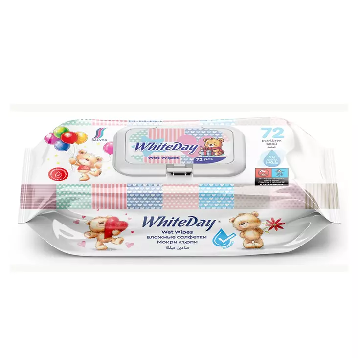 Whiteday Puhdistuspyyhe 72 Kpl Hellä - Vauvan hoito - 8681242204214 - 1