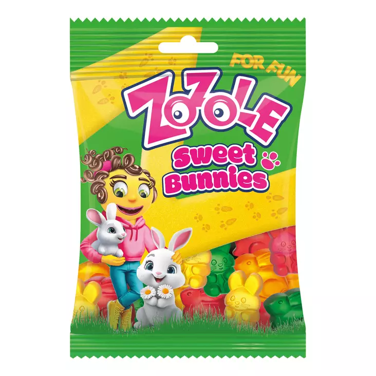 Zozole Sweet Bunnies hedelmäkarkit 75g - Makeiset ja naposteltavat - 5900353705964 - 1