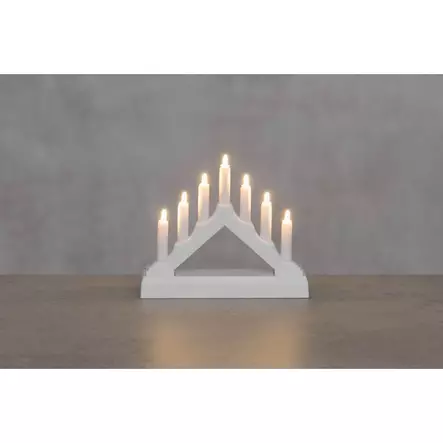 Kynttelikkö 7 haarainen mini 13cm valkoinen - Kyntteliköt - 6410416310565 - 1