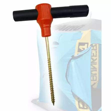 Jääruuvi 4kpl/pkt pilkkiteltan ankkurointiin - Pilkkitarvikkeet - 6438168116945 - 2