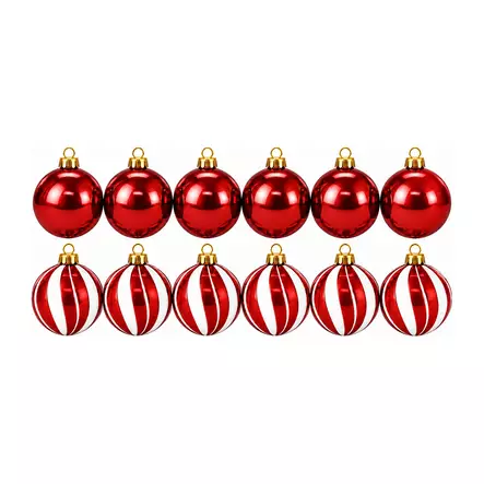 Kuusenpallot 6cm, 12kpl/pkt - Kuusenpallot ja ripustettavat koristeet - 6438506024765 - 1