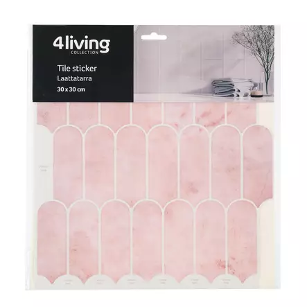 Laattatarra paanu vaaleanpunainen 30x30 - Sisustuskalvot - 6410416526805 - 2