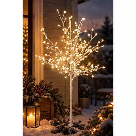 Led-Valopuu valkoinen 150cm 200l - Valopuut - 6438159210485 - 1