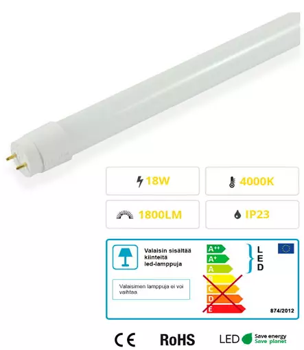Led loisteputki 16,5W 120cm - Loisteputket - 6438168102375 - 1