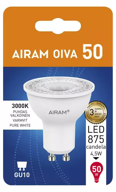 LED PAR16 4,5W/830 GU10 - Lamput GU10 kanta - 6435200248565 - 1