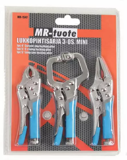 Lukkopihtisarja 3-os. Mini - Lukkopihdit - 6430032153315 - 1