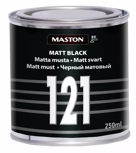 PURKKIMAALI MATTA MUSTA 250 ML - Metallimaalit - 6412496048505 - 1