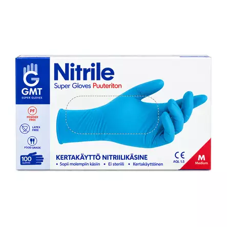 NITRIILIKÄSINE M 100 kpl/pkt - Suojakäsineet ja suojavälineet - 6438159999915 - 1