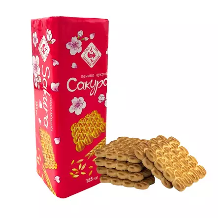 SOKERIKEKSI SAKURA 185G UKRANALAINEN - Leivät, keksit ja leivonnaiset - 4823103010655 - 1