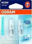 W3W POLTTIMO 12V 3W OSRAM ORIGINAL 2KPL/PKT - Polttimot ja polttimotarvikkeet - 4050300925745 - 2