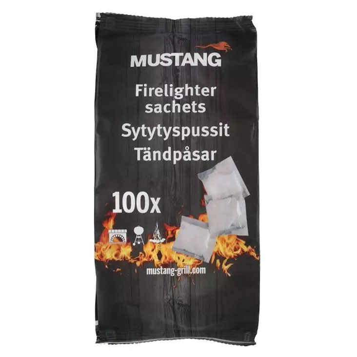 Sytytyspussi hajuton 100kpl Mustang - Sytytyspalat - 6410412045225 - 1
