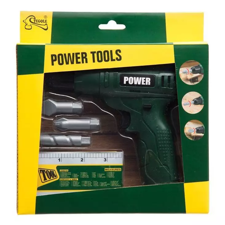 Akkuporakone paristokäyttöinen lasten - Roolileikit ja asut - 6410412962805 - 1