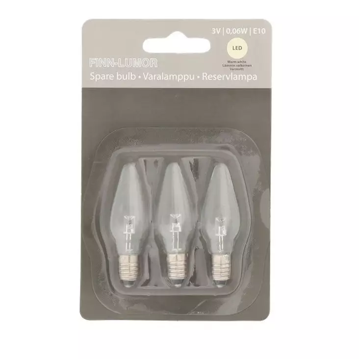 Varalamppu LED 3V 0,06W Finnlumor - Valokoristeiden varalamput - 6410416091525 - 1