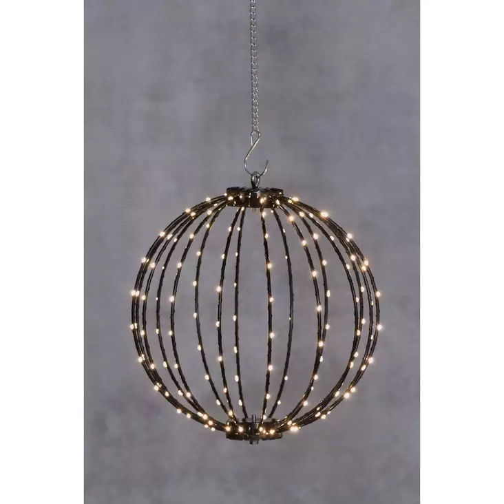 LED-valopallo 30 cm 160 LED lämminvalkoinen - Valosarjat verkkovirta - 6410416212555 - 1