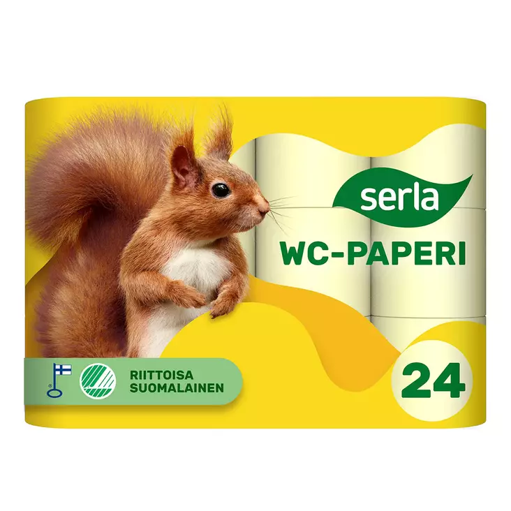 Serla WC-paperi keltainen 24 rll - WC-paperit - 6414300171485 - 1
