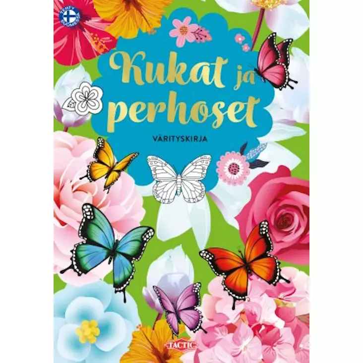 Tactic Kukat ja perhoset värityskirja - Värityskirjat ja puuhakirjat - 6416739583495 - 1