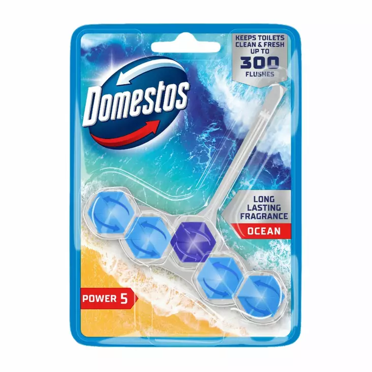 Domestos Power 5 WC-raikastin 50G Ocean. - WC-puhdistusaineet - 8720182871145 - 1