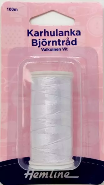 HEMLINE KARHULANKA 100M.VALKOINEN - Käsityötarvikkeet - 9317385316345 - 1