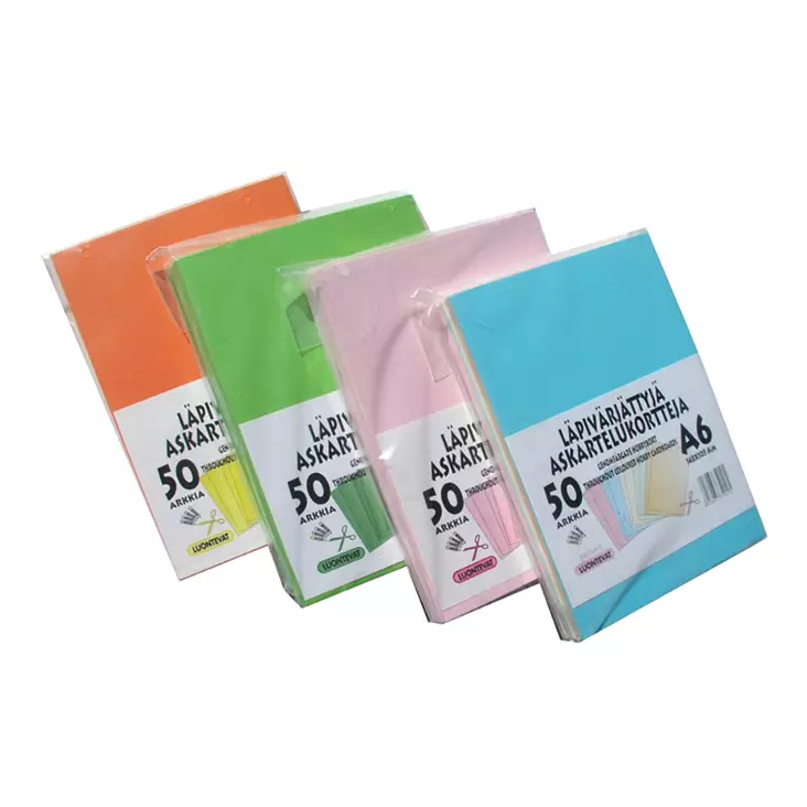 ASKARTELUKORTIT A6/50KPL - Askartelupaperi ja -huovat - 6416965350205 - 1
