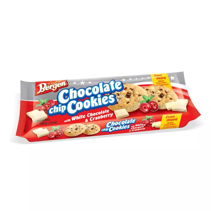 KEKSI KARPALO-VALKOSUKLAA 100G BERGEN - Leivät, keksit ja leivonnaiset - 5902379731835 - 1