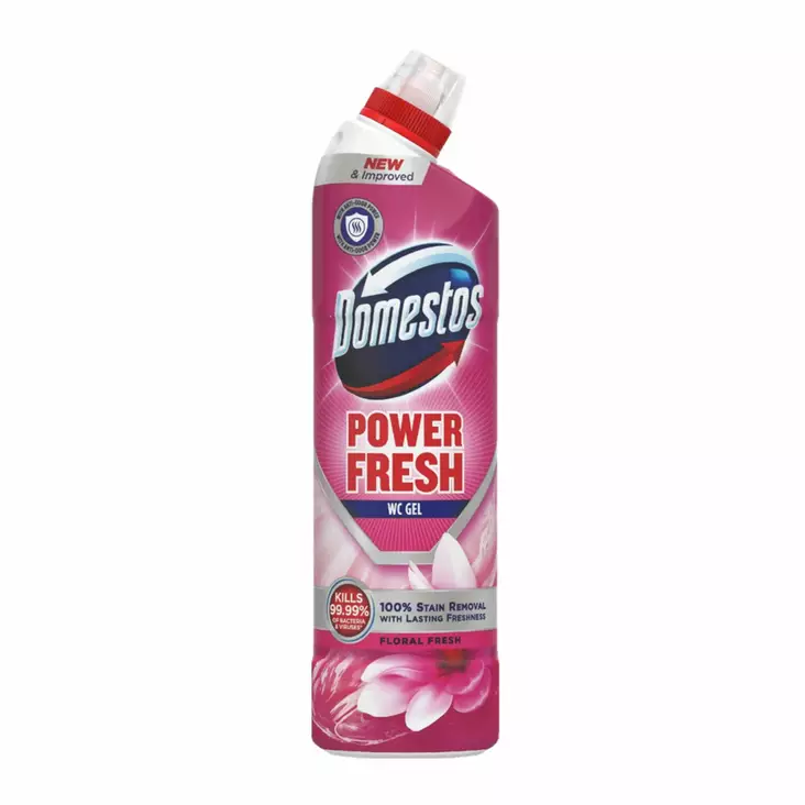 Domestos WC-puhdistusaine Power Fresh Floral 750ml. - WC-puhdistusaineet - 8720182431295 - 1