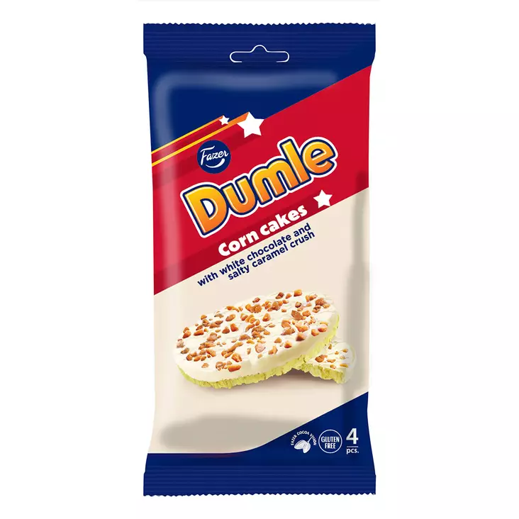Fazer Dumle maissikakku 4kpl 66g - Leivät, keksit ja leivonnaiset - 6416453566095 - 1