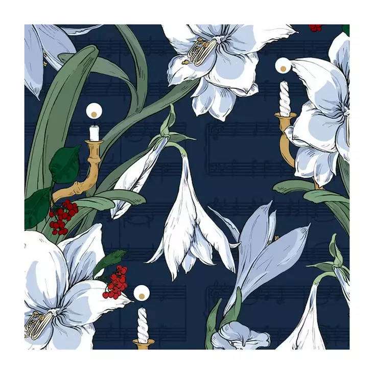 Servetti Havi Jouluhuone sininen 24cm - Kahviliinat 24x24 - 6411633327305 - 1