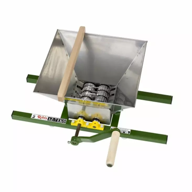 Metallinen omenamurskain, jolla murskaat omenat ja kovat hedelmät mehuntekoa varten. - Mehupuristimet ja tarvikkeet - 6438168098135 - 1